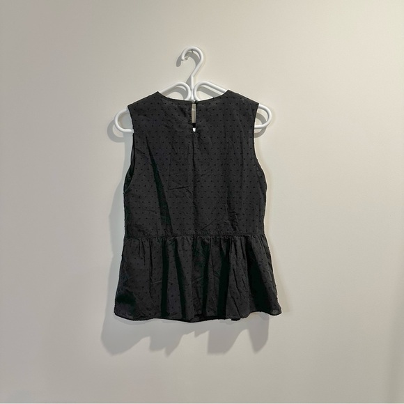 Time and Tru | women's small embroidered floral Sleeveless Top with polka dots - Picture 5 of 7
